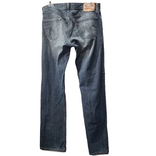 Levi's Mens 514 Jeans 34x34 Blue Medium Wash Slim Fit Straight Leg Washed Out - Thumbnail 3