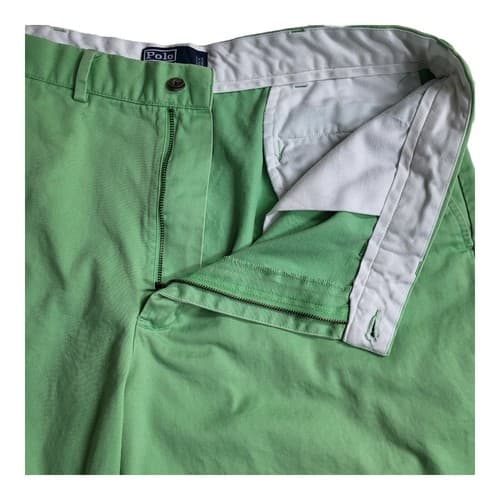 POLO Ralph Lauren Mens Shorts Lime Green 40 Cotton Classic Chino Flat Front - Thumbnail 4