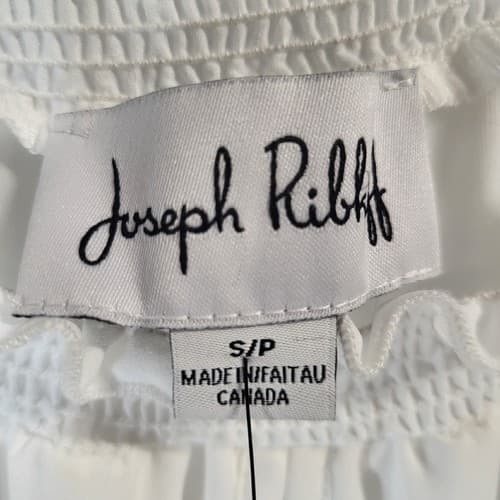 Joseph Ribkoff Dress White Petite S Polyester Lined Lace Applique Bell Sleeves - Thumbnail 2