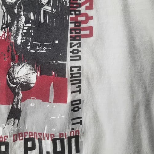 Jordan Mens Shirt White XL Tee Cotton Defensive Plan Black Red Graphics Advice - Thumbnail 11