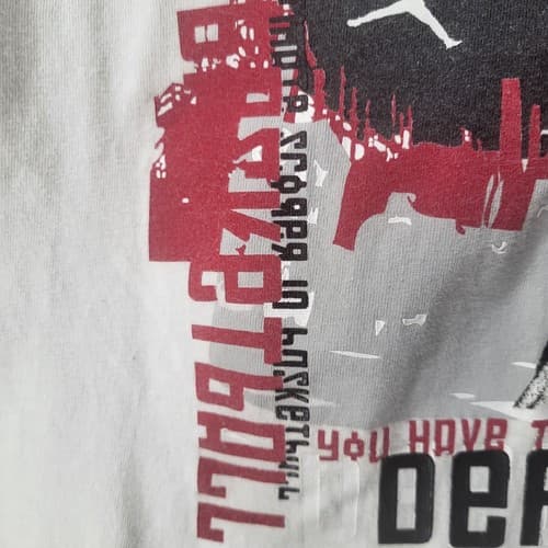 Jordan Mens Shirt White XL Tee Cotton Defensive Plan Black Red Graphics Advice - Thumbnail 10