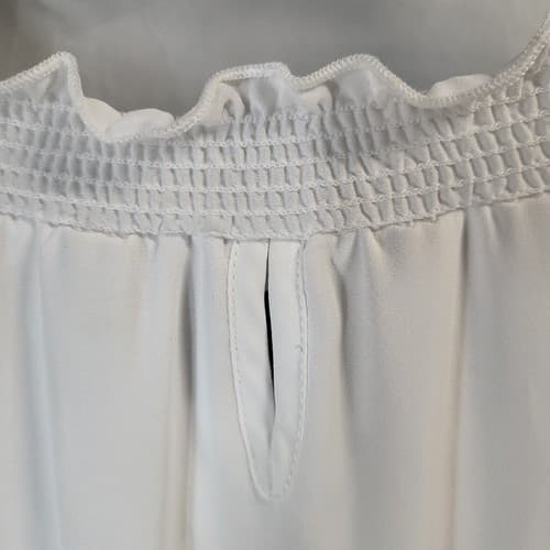 Joseph Ribkoff Dress White Petite S Polyester Lined Lace Applique Bell Sleeves - Thumbnail 3