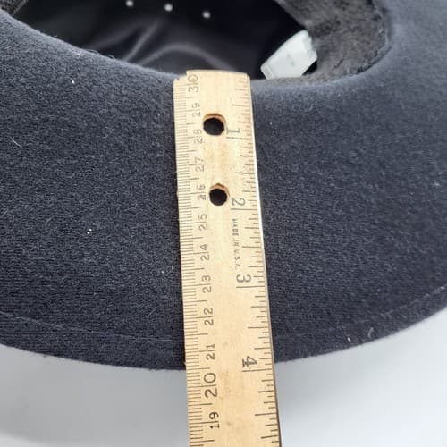 Western Express Cowboy Hat Black S M Elastic Band Faux Felt Red White Braid - Thumbnail 9