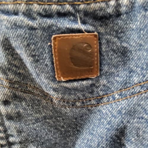 Carhartt Mens Jeans 40x30 Blue Darkstone Relaxed Fit Tapered Leg Work Comfort - Thumbnail 5