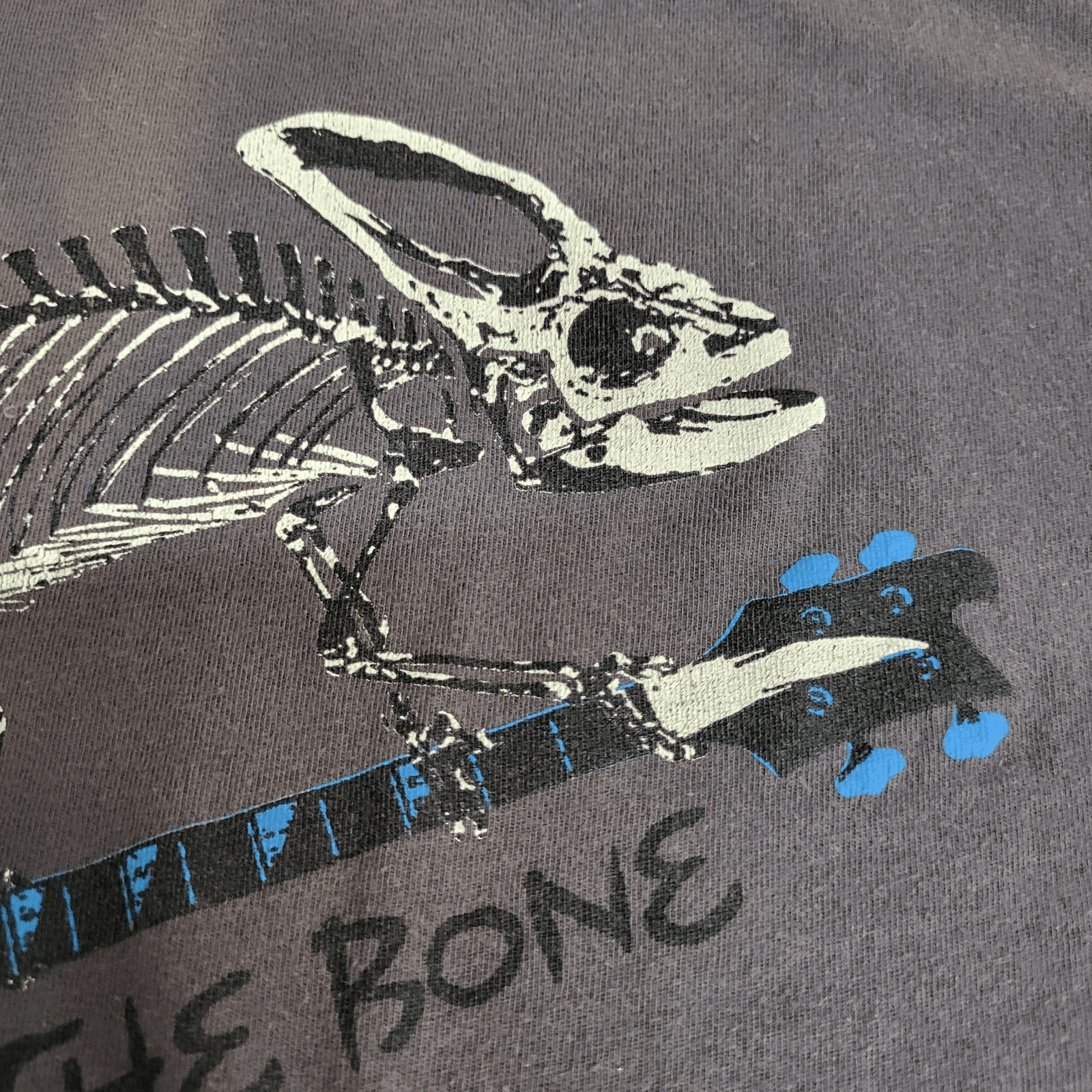 UnionBay Mens Shirt L Bad To the Bone Lizard Faux Striped Sleeves Guitarplayer - Thumbnail 4