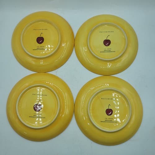 Pottery Barn Dessert Plates Set of 4 Colorful Ice Cream Design Ceramic 7.5 in - Thumbnail 8