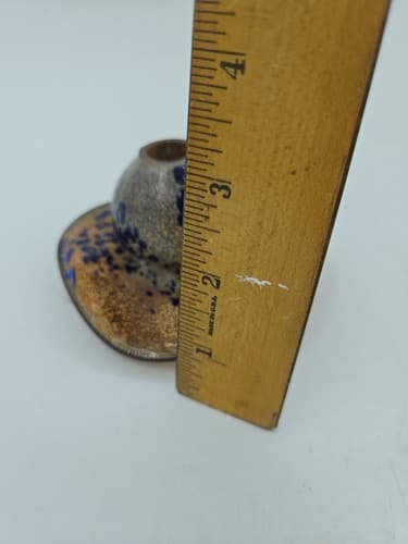Vintage Mushrooms Art Glass Set 3 Small Snail Accent Blues Gold Handblown - Thumbnail 17