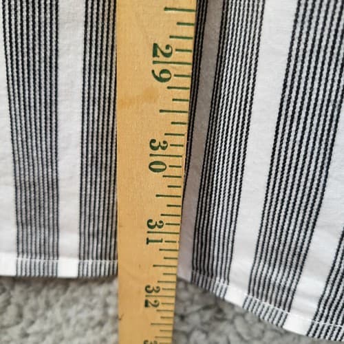 Southpole Mens Shirt Black White Stripe XL Cotton Gold Button Logo Authentic - Thumbnail 9