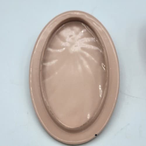 Vintage Oval Trinket Box Large Pale Pink Flowers Gold Trim Romantic Dresser Box - Thumbnail 10