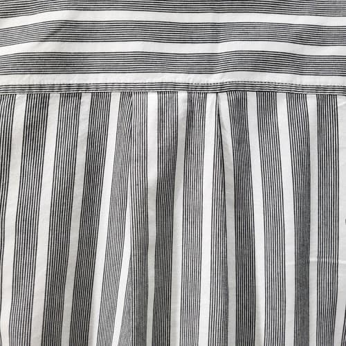 Southpole Mens Shirt Black White Stripe XL Cotton Gold Button Logo Authentic - Thumbnail 3