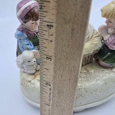 Otigiri Navitity Porcelain Music Box Figurine Silent Night Japan - Thumbnail 12