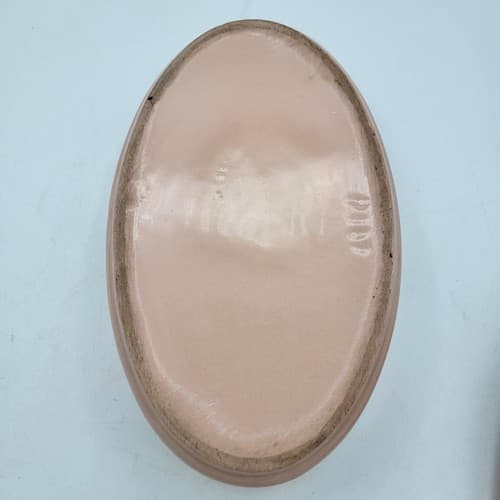 Vintage Oval Trinket Box Large Pale Pink Flowers Gold Trim Romantic Dresser Box - Thumbnail 8