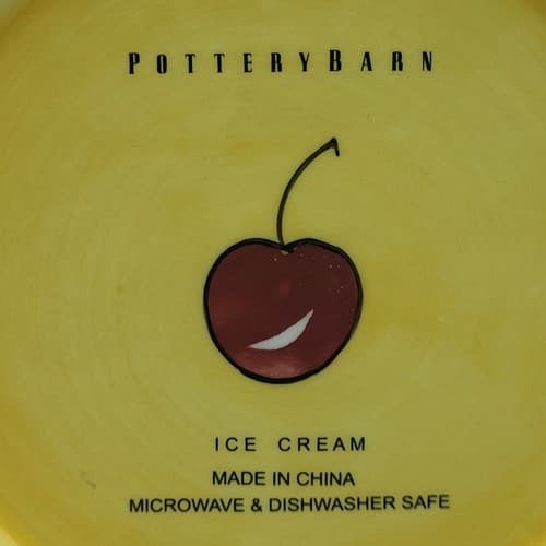 Pottery Barn Dessert Plates Set of 4 Colorful Ice Cream Design Ceramic 7.5 in - Thumbnail 6