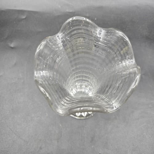 Imperial Glass Clear Swung Ripple & Ribbon Vase - Thumbnail 5