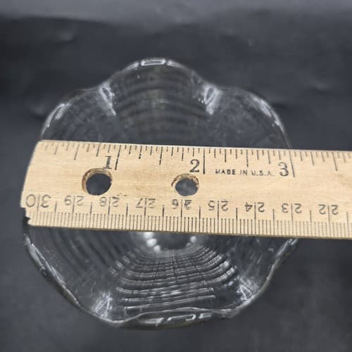 Imperial Glass Clear Swung Ripple & Ribbon Vase - Thumbnail 9