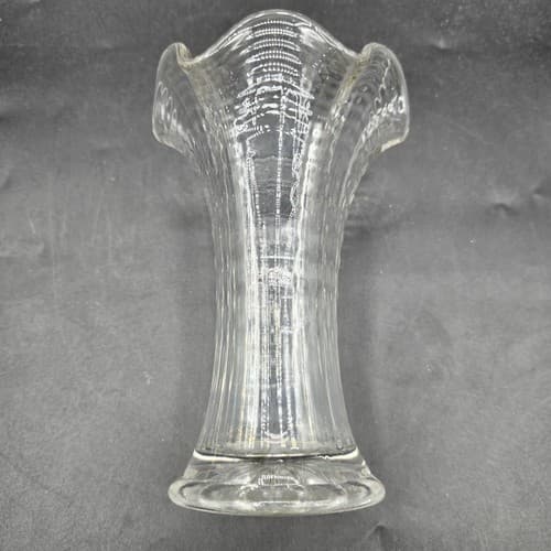 Imperial Glass Clear Swung Ripple & Ribbon Vase - Thumbnail 7