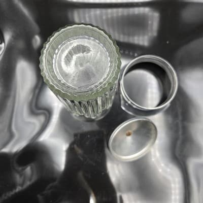 Vintage Cocktail Shaker Indiana Glass Barware Heavy Glass Bottom Aluminum Lid - Thumbnail 7
