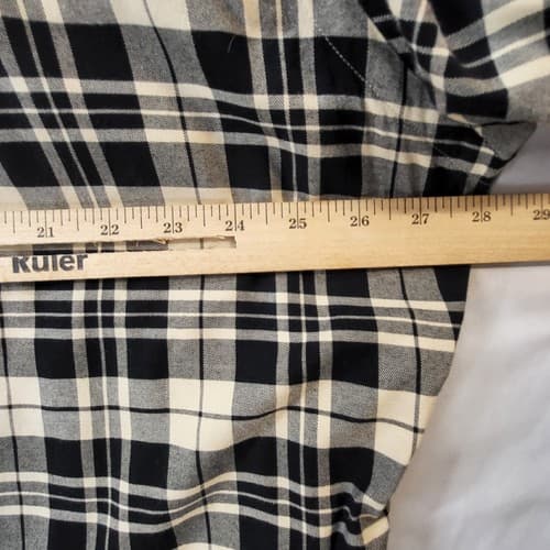 Ralph Lauren Mens Shirt Black White Check XXL Cotton Classic Black Little Pony - Thumbnail 11