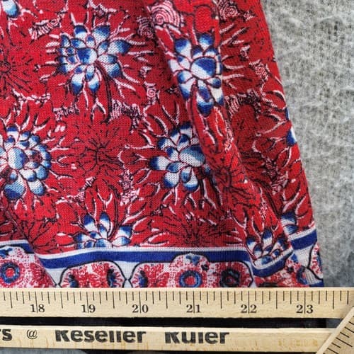 Suzanne Betro Weekend Womens Top Tunic Plus Red 1X Cold Shoulder Floral Spring - Thumbnail 14