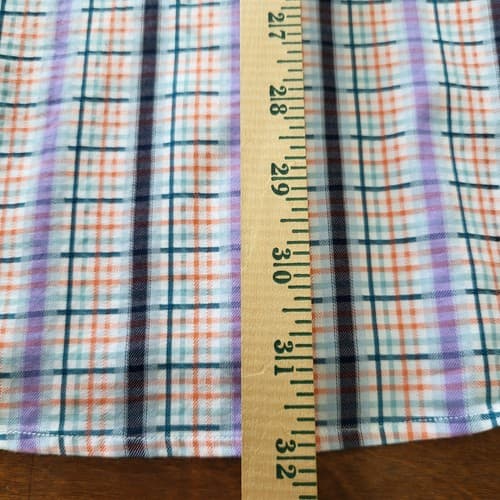 Thomas Dean Mens Shirt L Long Sleeve Cotton Casual Workwear Orange Check - Thumbnail 10