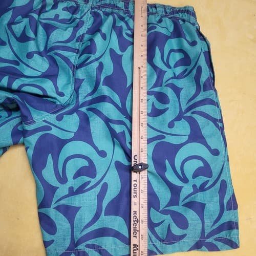 Kohls Mens Swim Shorts Blue XL Teal Pockets Elastic Waist Mesh Brief Boardshorts - Thumbnail 9