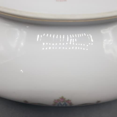 Vintage Nortiake Laureate Oval Covered Casserole Dish White Floral Swags 1921 - Thumbnail 15
