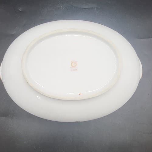 Vintage Nortiake Laureate Oval Covered Casserole Dish White Floral Swags 1921 - Thumbnail 11
