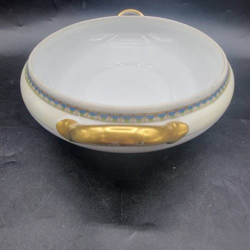 Vintage Nortiake Laureate Oval Covered Casserole Dish White Floral Swags 1921 - Thumbnail 13