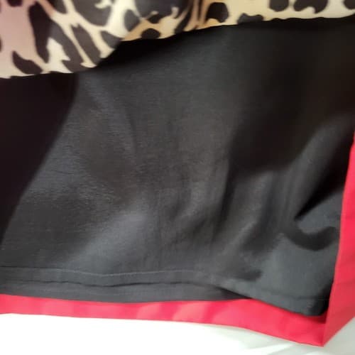 White House Black Market Womens Dress Black Red 2 Rayon Spandex Leopard Print - Thumbnail 8