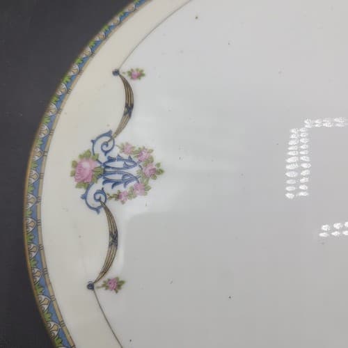 Vintage Nortiake Laureate Oval Covered Casserole Dish White Floral Swags 1921 - Thumbnail 7