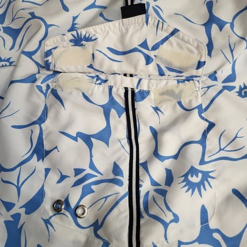 Nautica Mens Swim Shorts White Blue M Boardshorts Pockets Elastic Waist - Thumbnail 10