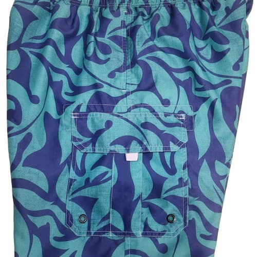 Kohls Mens Swim Shorts Blue XL Teal Pockets Elastic Waist Mesh Brief Boardshorts - Thumbnail 3