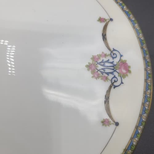Vintage Nortiake Laureate Oval Covered Casserole Dish White Floral Swags 1921 - Thumbnail 8