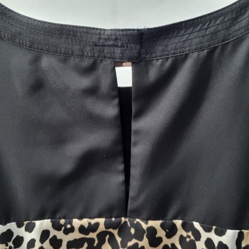 White House Black Market Womens Dress Black Red 2 Rayon Spandex Leopard Print - Thumbnail 7