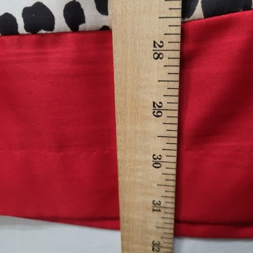 White House Black Market Womens Dress Black Red 2 Rayon Spandex Leopard Print - Thumbnail 10