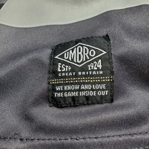 Umbro Mens Shirt Gray L Barcelona Soccer Polyester Spain Football Striped Tee - Thumbnail 4