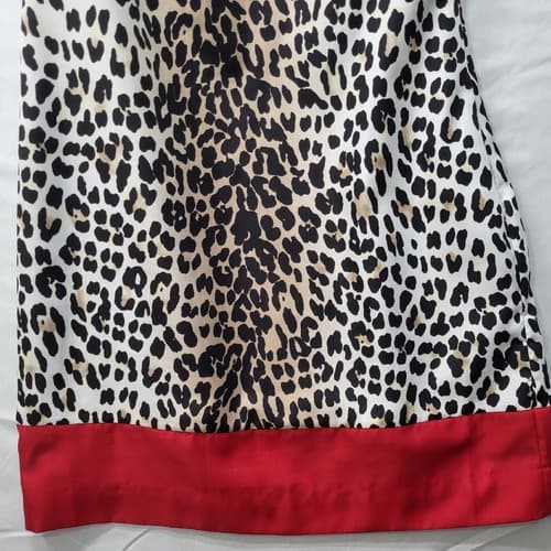 White House Black Market Womens Dress Black Red 2 Rayon Spandex Leopard Print - Thumbnail 6