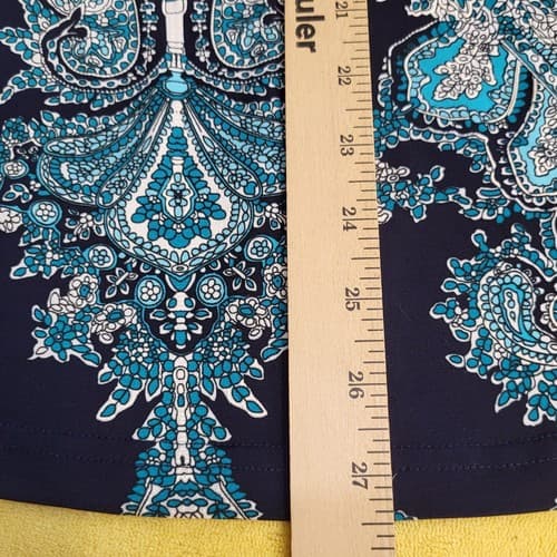 Sunny Leigh Womens Blouse Top Blue M High-Low Tunic Ballet Sleeves Boho Stretch - Thumbnail 11