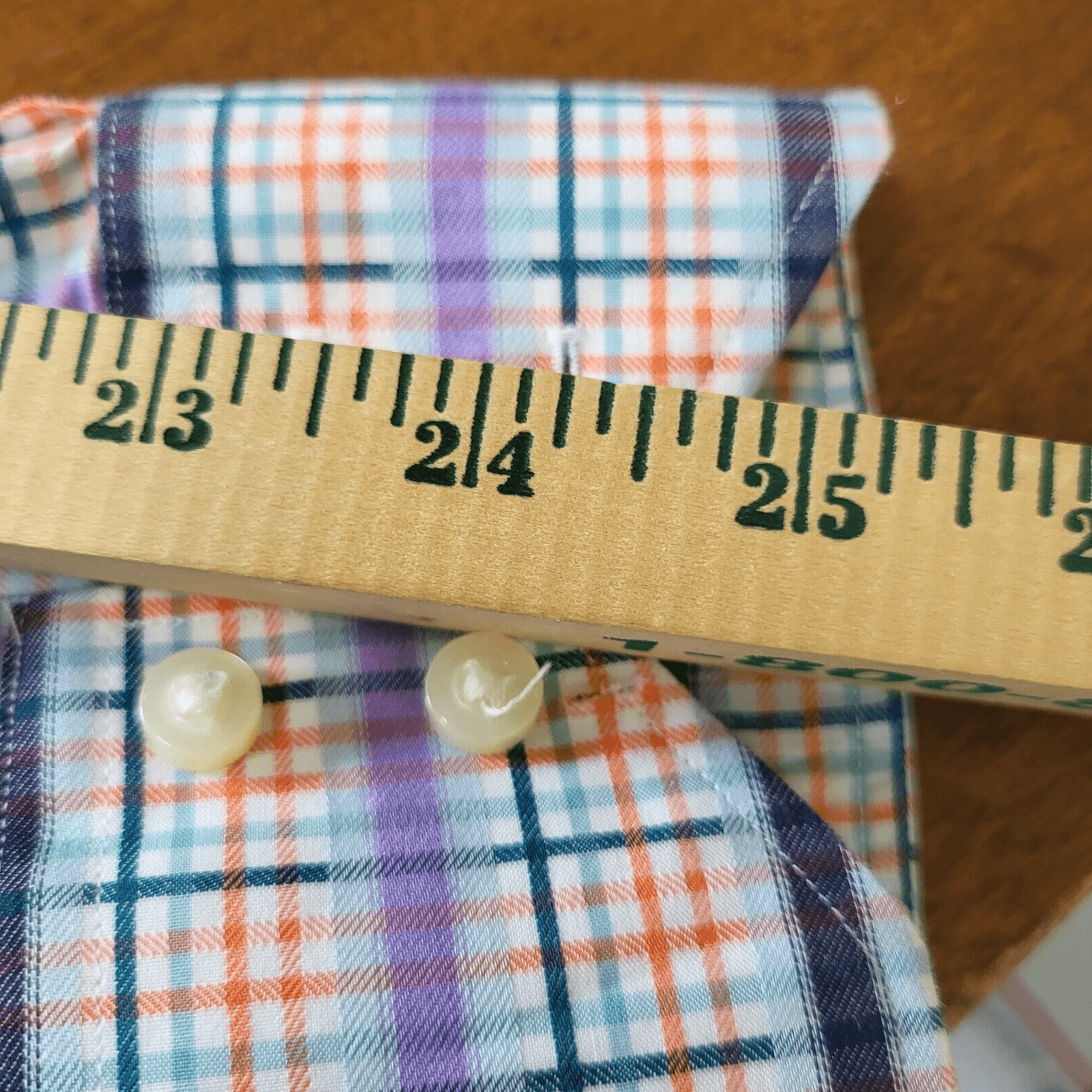 Thomas Dean Mens Shirt L Long Sleeve Cotton Casual Workwear Orange Check - Thumbnail 12
