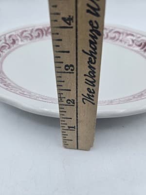 Vintage Shenango China Red Garland Scalloped Oval Plate Platter Restaurant Ware - Thumbnail 9