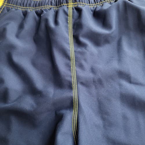 Nike Mens Swim Trunks Navy Blue Yellow XL Pockets Elastic Waist Mesh Lining - Thumbnail 6