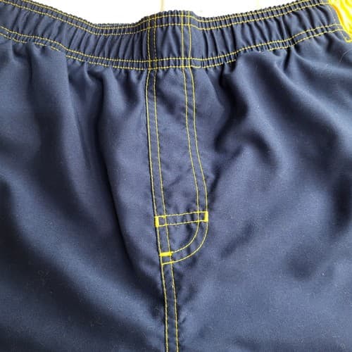 Nike Mens Swim Trunks Navy Blue Yellow XL Pockets Elastic Waist Mesh Lining - Thumbnail 5