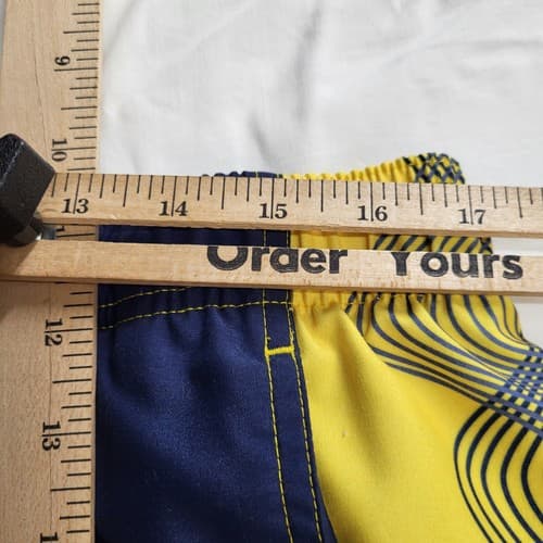 Nike Mens Swim Trunks Navy Blue Yellow XL Pockets Elastic Waist Mesh Lining - Thumbnail 10
