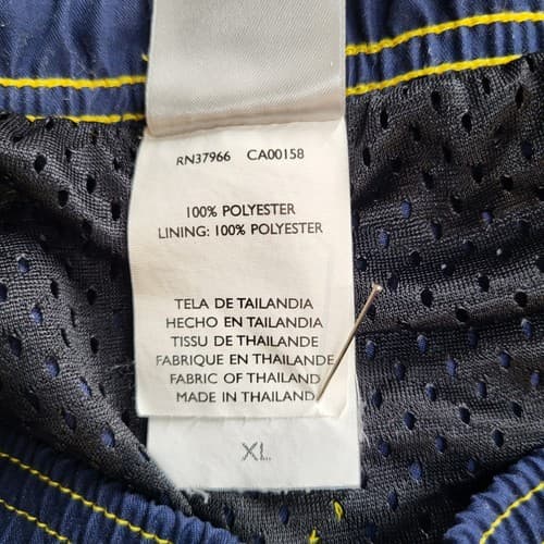 Nike Mens Swim Trunks Navy Blue Yellow XL Pockets Elastic Waist Mesh Lining - Thumbnail 14
