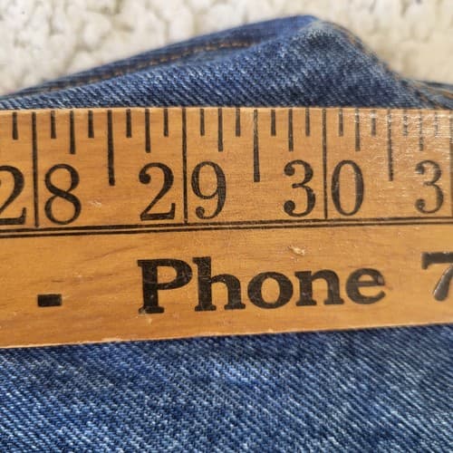 Levis 505 Mens Jeans 40x32 Fits 38x30 Blue Medium Wash Heavy Strudy Denim - Thumbnail 13