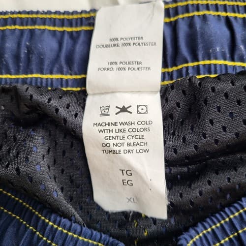Nike Mens Swim Trunks Navy Blue Yellow XL Pockets Elastic Waist Mesh Lining - Thumbnail 13