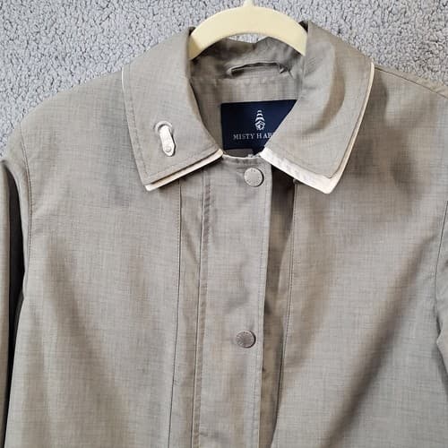 Misty Harbor Signature Womens Raincoat Taupe 10 Spring Lined Carcoat Pockets - Thumbnail 3