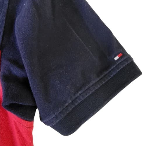 Tommy Hilfiger Mens Polo Shirt Blue Red White XXL Cotton Blend Stretch Holidays - Thumbnail 7