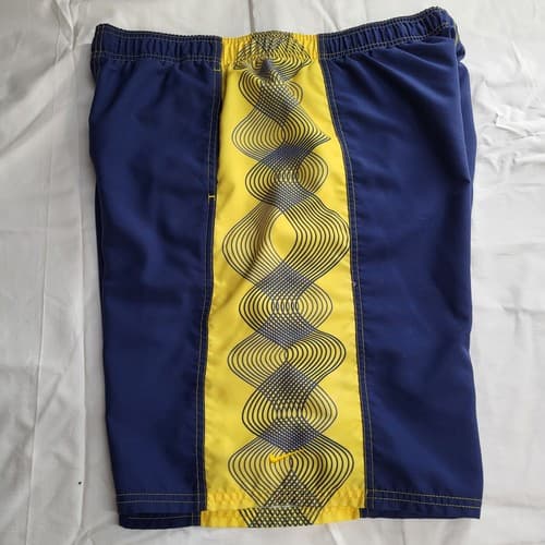 Nike Mens Swim Trunks Navy Blue Yellow XL Pockets Elastic Waist Mesh Lining - Thumbnail 7