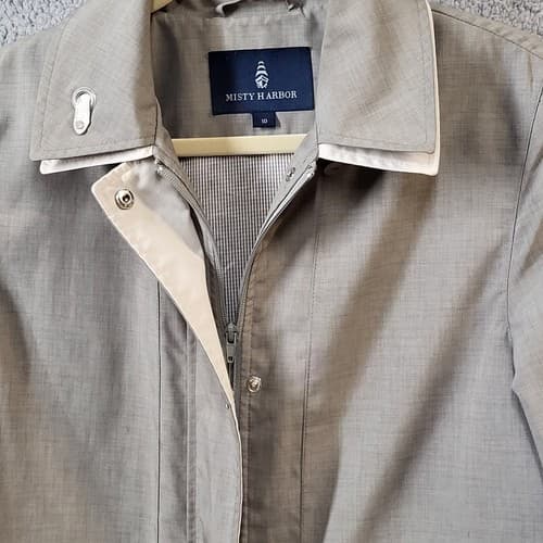 Misty Harbor Signature Womens Raincoat Taupe 10 Spring Lined Carcoat Pockets - Thumbnail 9